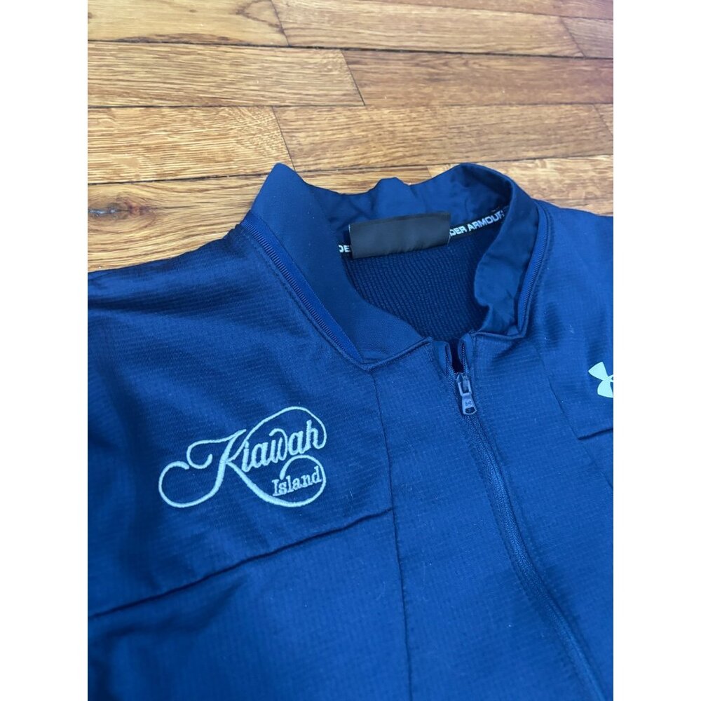 Under Armour Womens Kiawah Island 1/4 Zip Pullover Sweatshirt Sz XL Navy Blue - Picture 4 of 7